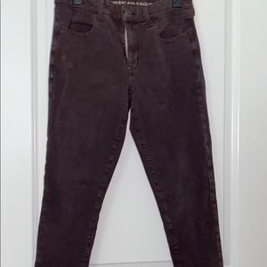 Dark maroon jeans